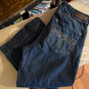 Rock & Roll Cowgirl Dark Blue Flare Jeans